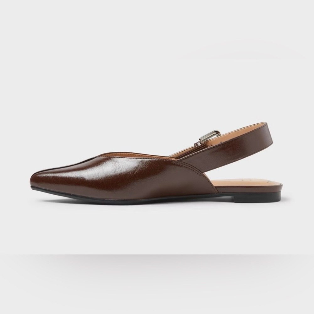 Brown Slingback Flats